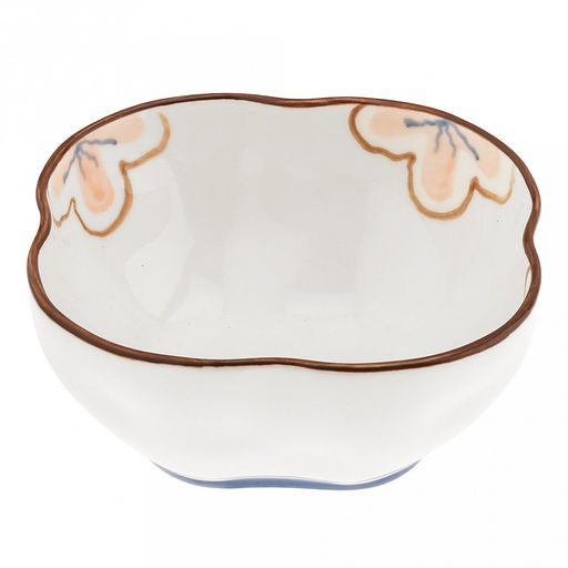 Ночная фиалка Салатник фарфоровый 200мл, 9,8х9,8х4,5см, с деколью, форма цветок, отводка (Китай) - Домашняя мода фото 4