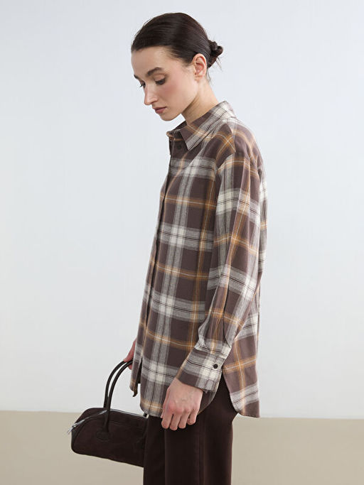 Ekose Kad?n Oduncu G?mlek Tunik