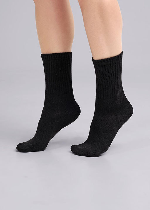 (CLE) Д2423 носки жен. вискоза-акрил (ЧЗ) черный
