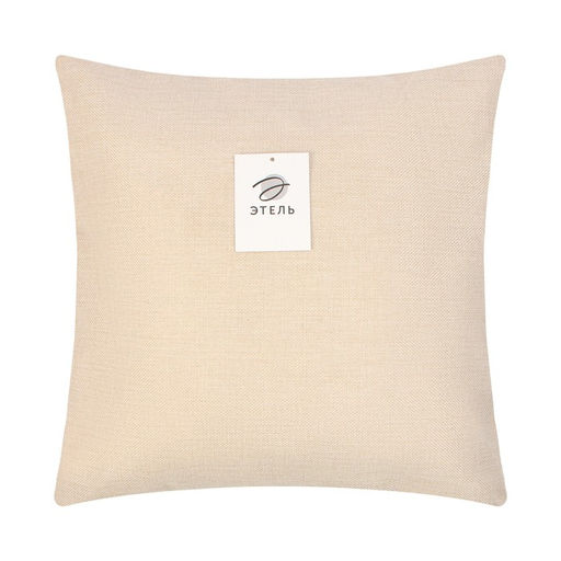 Наволочка декоративная Этель рогожка 45*45 см молочный 100% п/э  фото 4