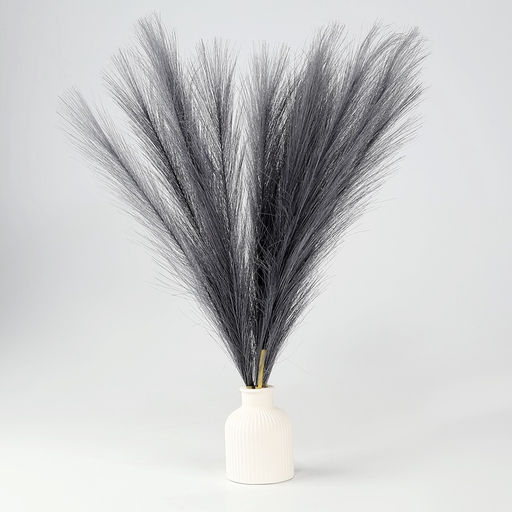 Сухоцветы искусственные «Пампасная трава», 43 см, 3 шт., тёмно-серый