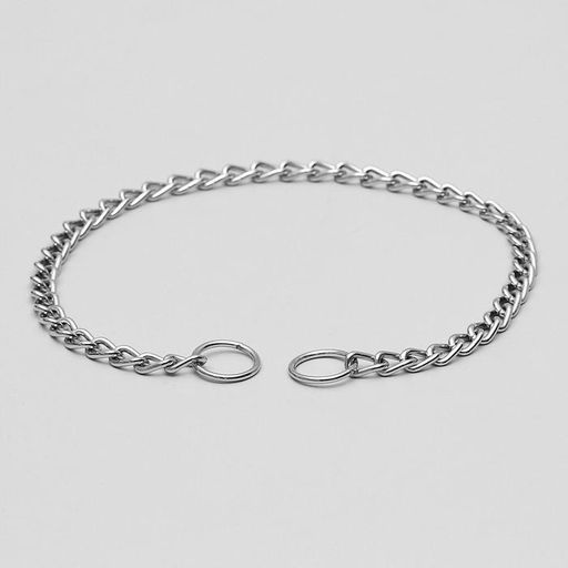 Ошейник - удавка металлический однорядный, 55 см, толщина проволоки 2,5 мм - Пижон фото 2