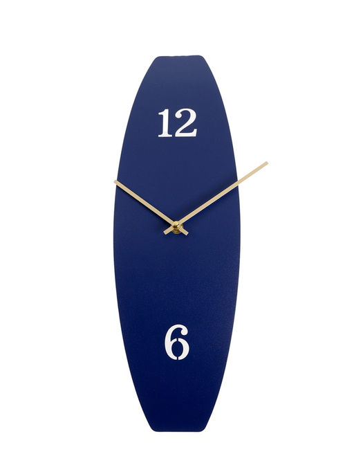 Часы настенные, интерьерные "Волна", бесшумные, 43 х 14 см, темно-синие