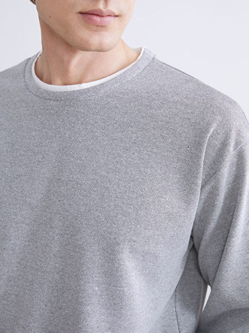 Bisiklet Yaka Erkek Sweatshirt