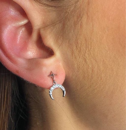 Серьги с куб.цирконием - Серебряные крылья фото 2