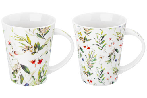 Набор 2 кружек 350 мл 12*9*11 см Зеленые веточки NEW BONE CHINA - Elan gallery фото 9