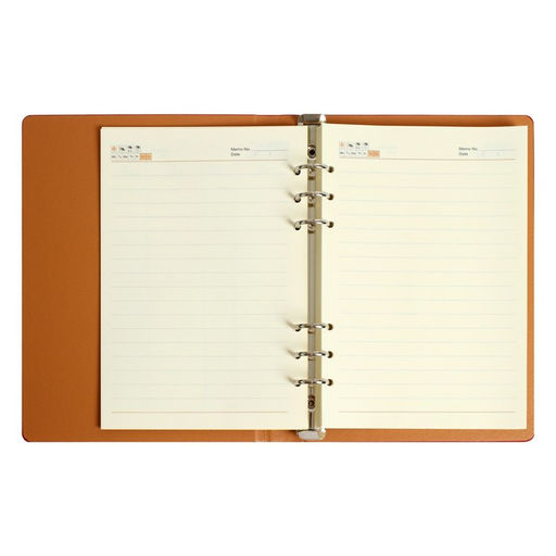 Органайзер на кольцах Престиж А5, 92 листа, в линейку, обложка кожзам, МИКС - Calligrata фото 7