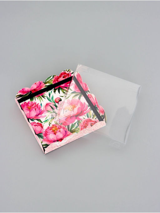 Цена за 5 шт. Коробка для печенья, С Любовью, 12?12?3 см