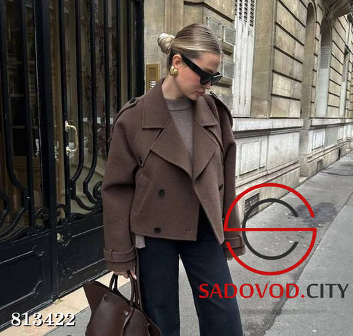 Укороченное пальто оверсайз