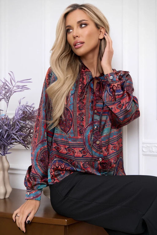 Блуза Open Style 7062 бордовый