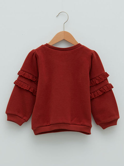 Bisiklet Yaka Uzun Kollu Basic K?z Bebek Sweatshirt - Waikiki фото 2