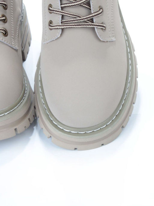 03-P8204-3 GRAY/BEIGE Полуботинки женские (натуральная кожа, нубук) - No name фото 15
