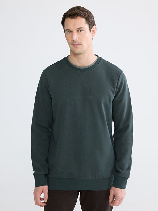 Bisiklet Yaka Erkek Sweatshirt