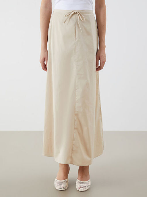Beli Lastikli Uzun Etek