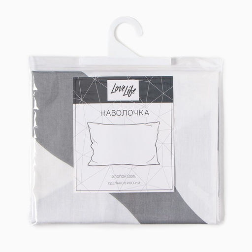 Наволочка LoveLife Полосы 50*70см, 100% хлопок, сатин, 125г/м  фото 3