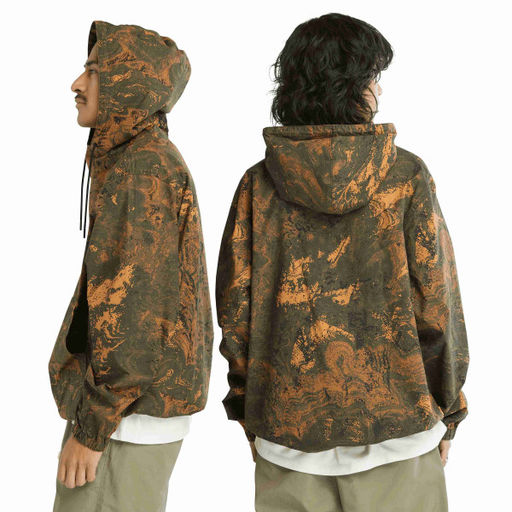 Мужская куртка Timberland Hoodie AOP зеленая  фото 2