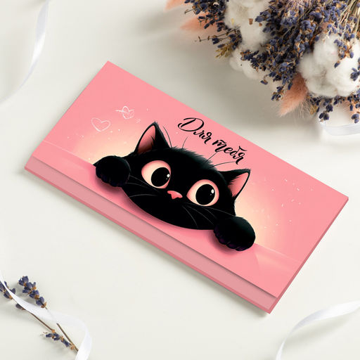 Конверт для денег "Для тебя (чёрный кот)"