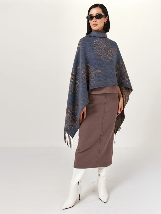 в составе ШЕРСТЬ и КАШЕМИР Большой, мягкий, теплый двусторонний палантин - Tantino фото 2