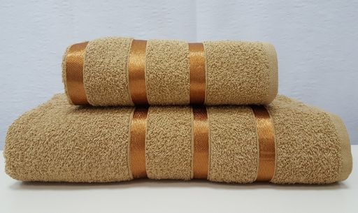 Комплект полотенец (подарочная упаковка) Gulcan SWANn 2 шт. (50x90, 70x140) КОФЕЙНЫЙ