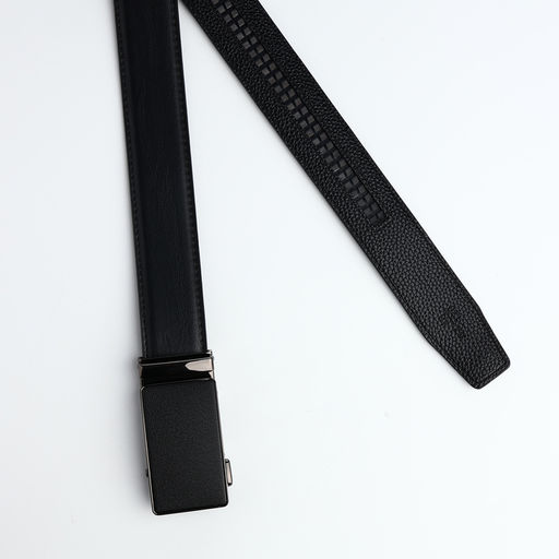 Ремень мужской, пряжка автомат, регулируемая длина 120 см, ширина 3.6 см, чёрный