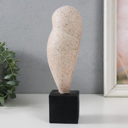 Фигурка полистоун «Сова: Обыкновенная сипуха на пеньке», песочный, 8.5×7×19 см