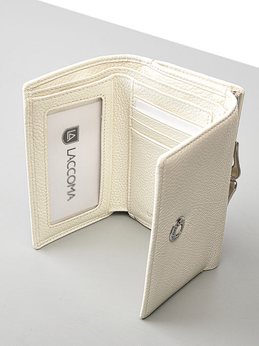 LACCOMA кошелек LA-2072-светло-бежевый натуральная кожа фото 4