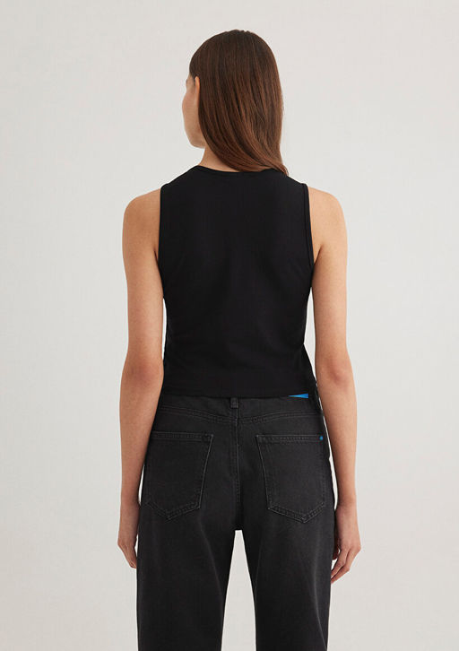 Siyah Tisort - Mavi фото 4