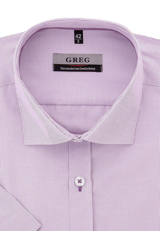 Сорочка мужская короткий рукав GREG 711/109/03/Z/P/1