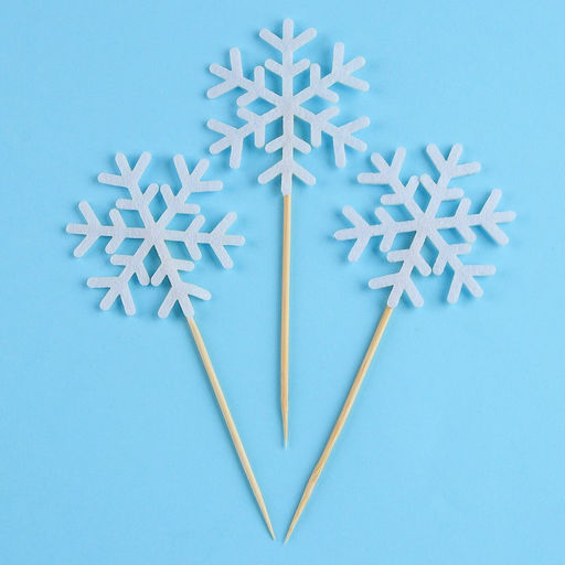 Шпажки из фетра Снежинки, набор 3 шт. - Страна карнавалия фото 2