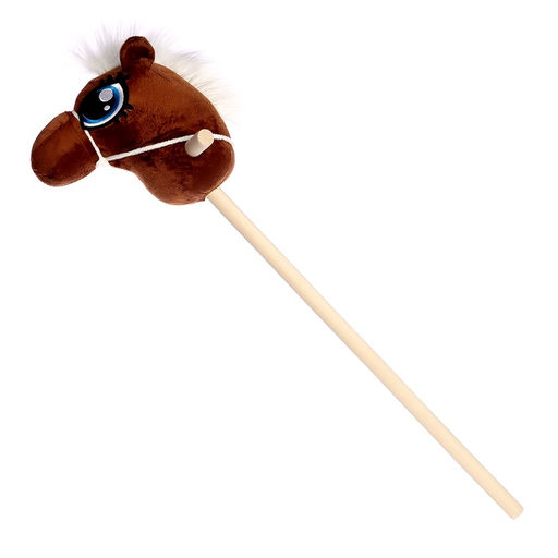Мягкая игрушка Конь-скакун, на палке, МИКС, коричневая