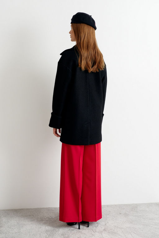 Укороченное пальто прямого силуэта Nelli (Цвет: Черный) - Morozov Amavie фото 6