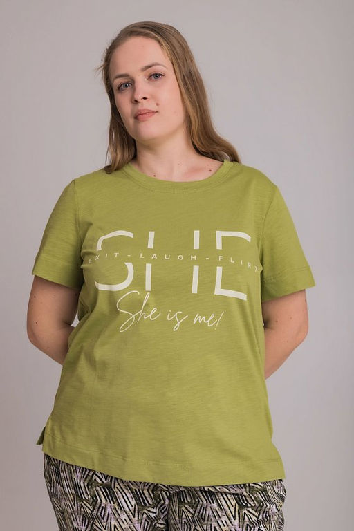 Костюм футболка и брюки М326015Пфч фисташковый/черный - Елена фото 8