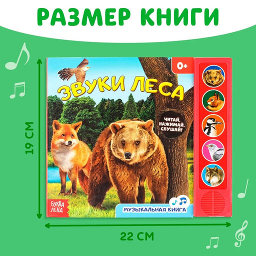 Музыкальная книга Звуки леса, 10 стр. - Буква-Ленд фото 6