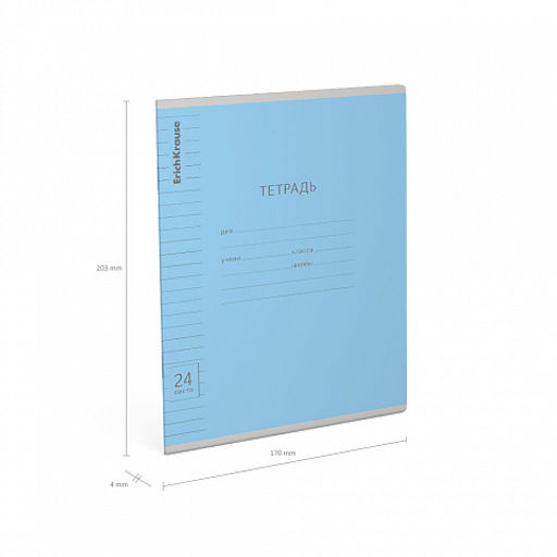 Цена за 160 шт. Тетрадь школьная ученическая ErichKrause Классика Visio ассорти, 24 листа, линейка (в плёнке по 10 шт.) фото 21