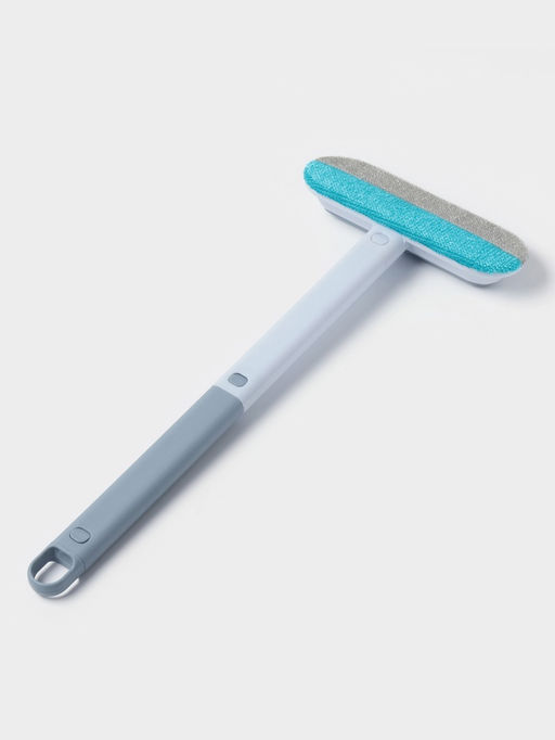 Щётка для окон Raccoon, длина 44 см, велюровая насадка 18.2×6.5 см, щётка для одежды 18.2×2 см, пластиковая щётка 2×14.5 см, силиконовый сгон 18.2 см