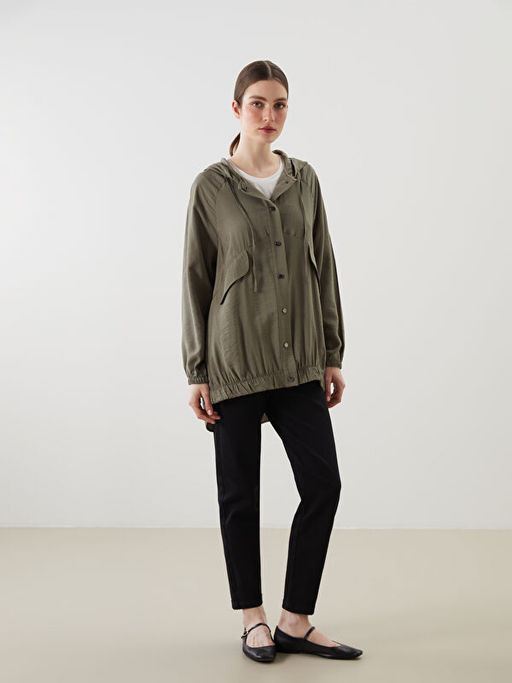 Kap??onlu Oversize Kad?n Ceket
