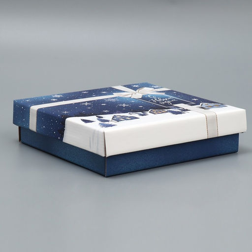 Коробка складная Зимний город, 20 20 5 см - Дарите счастье фото 3