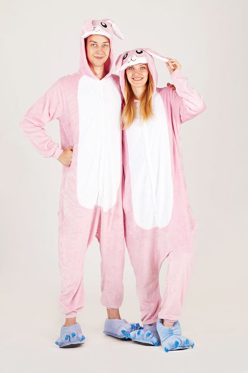 Пижама кигуруми Зайка розовый
