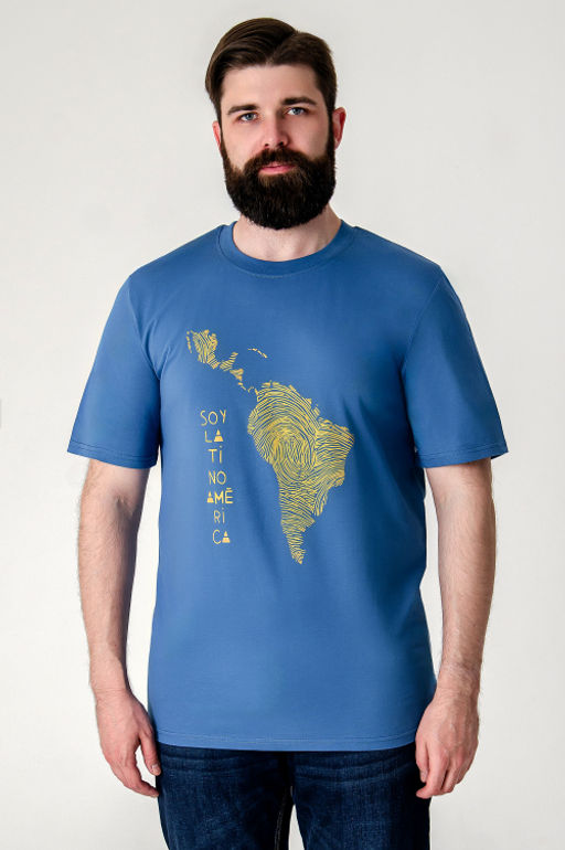 Арт. 614-153 Футболка мужская 48-56 (5 шт) Цвет:синий