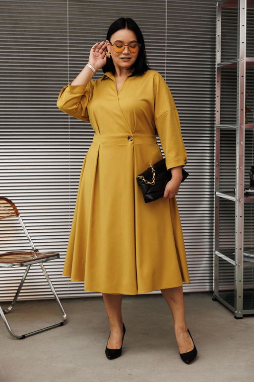 Платье Anastasia 1229.1 горчица