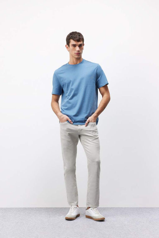 New Regular Fit Bisiklet Yaka Basic Duz K?sa Kollu Tisort - Defacto фото 4