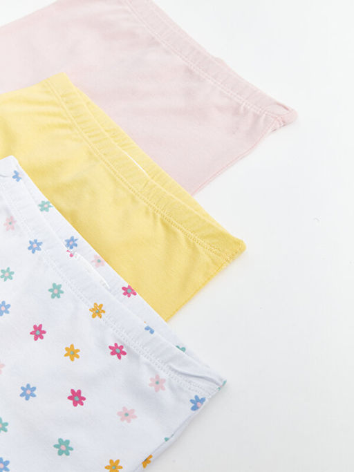 Beli Lastikli Bask?l? K?z Bebek Boxer 3l? - Waikiki фото 3