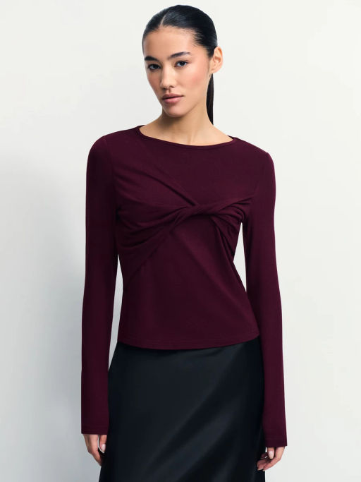 Лонгслив с декоративным узлом / Zarina фото 3