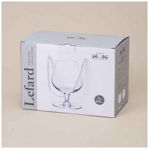 НАБОР БОКАЛОВ ДЛЯ КОНЬЯКА ИЗ 2 ШТ CRAZY BALANCE BLUE 600 МЛ - Lefard фото 2