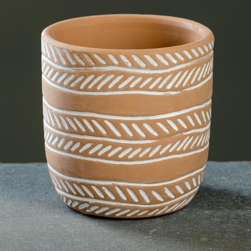 Кашпо для цветов «Узоры», 8×8×8.5 см, керамик, МИКС