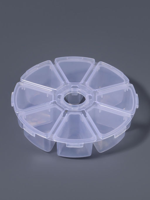 Органайзер для хранения мелочей, 8 ячеек, d=10.5×3 см, прозрачный