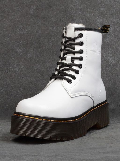 04-15265001 WHITE Ботинки зимние женские (натуральная кожа, натуральный мех) - Фабричный китай фото 6