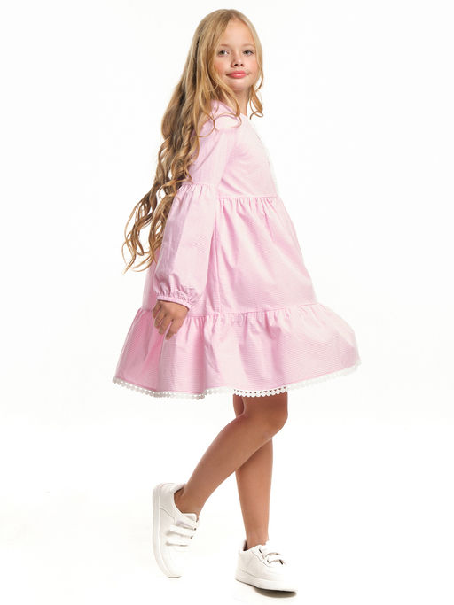 Нарядное платье для девочки модная детская одежда UD 7776 роз клетка - Mini maxi фото 6