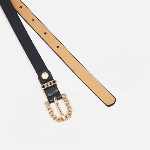 Ремень женский, ширина 1.4 см, пряжка металл, цвет тёмно-серый - Simaland фото 2