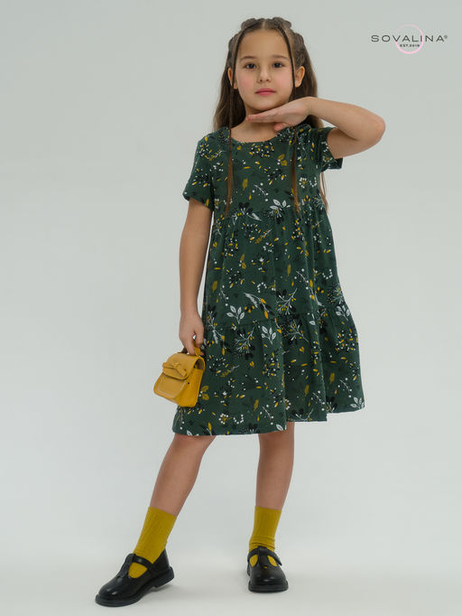 Платье Тия горчичные ветки - Sovalina фото 6